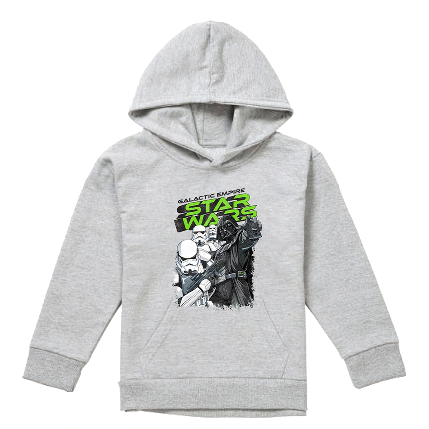 Athletic Heather - Front - Star Wars Childrens-Kids Galactic Empire Darth Vader Sketch Hoodie