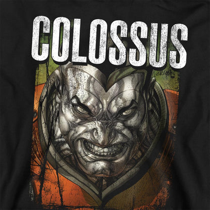 Black - Back - X-Men Childrens-Kids Info Colossus Pull Over Hoodie
