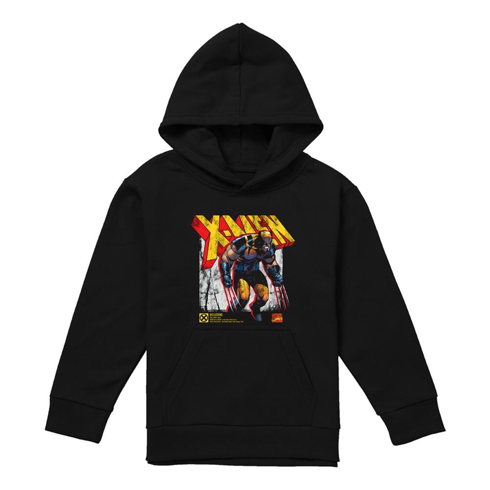 Black - Lifestyle - X-Men Childrens-Kids Info Wolverine Pull Over Hoodie