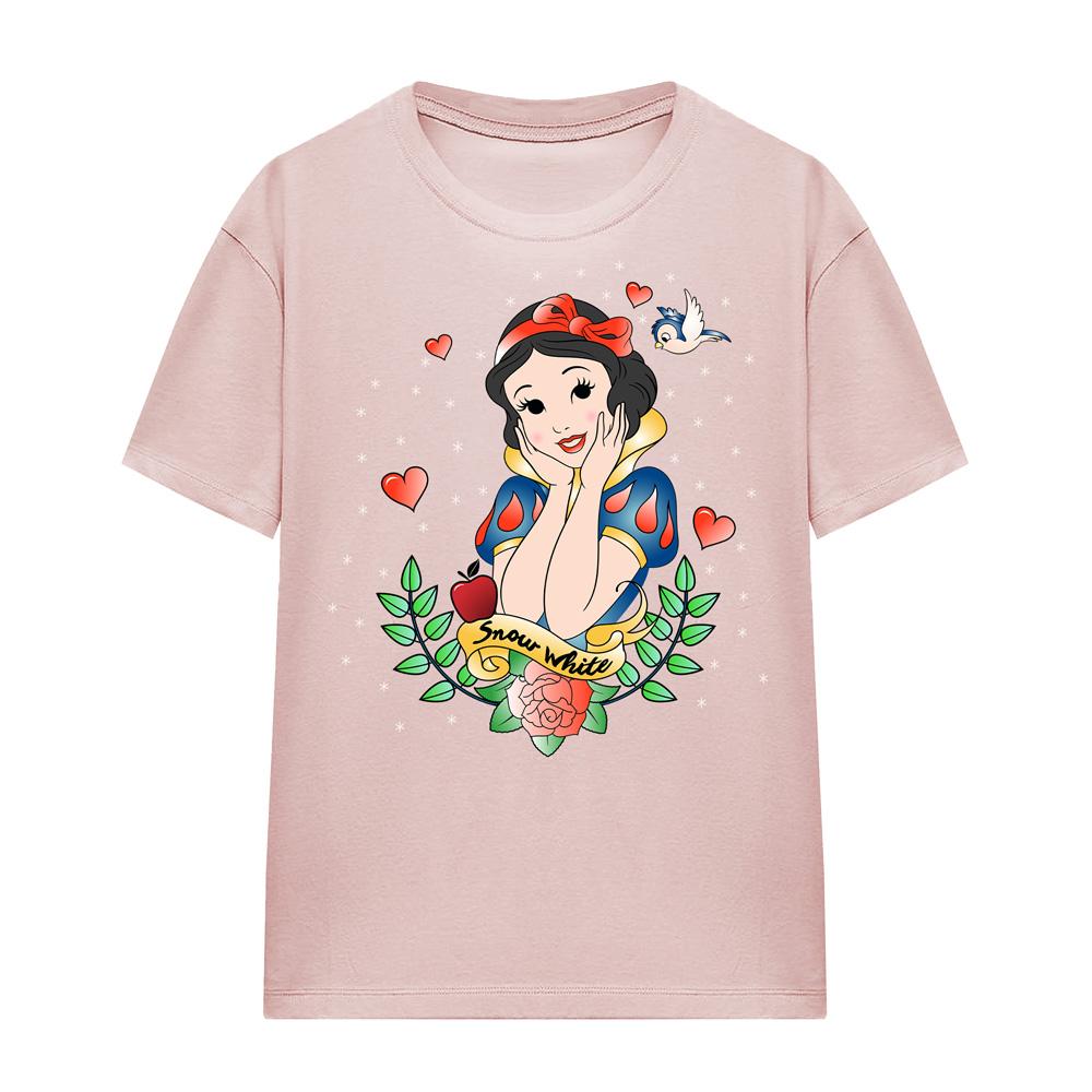 Pink - Side - Snow White Womens-Ladies Fairest Of Them All T-Shirt