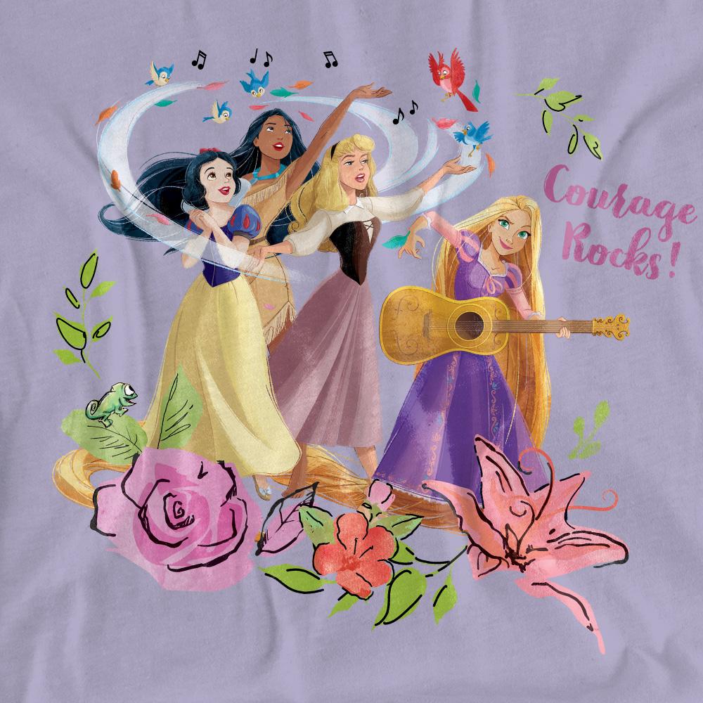 Lavender - Side - Disney Princess Womens-Ladies Snow White Pocahontas Sleeping Beauty T-Shirt