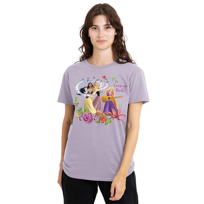 Lavender - Lifestyle - Disney Princess Womens-Ladies Snow White Pocahontas Sleeping Beauty T-Shirt