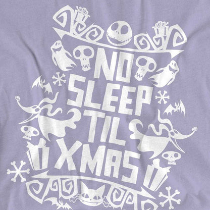 Lavender - Side - The Nightmare Before Christmas Womens-Ladies No Sleep Till Xmas T-Shirt
