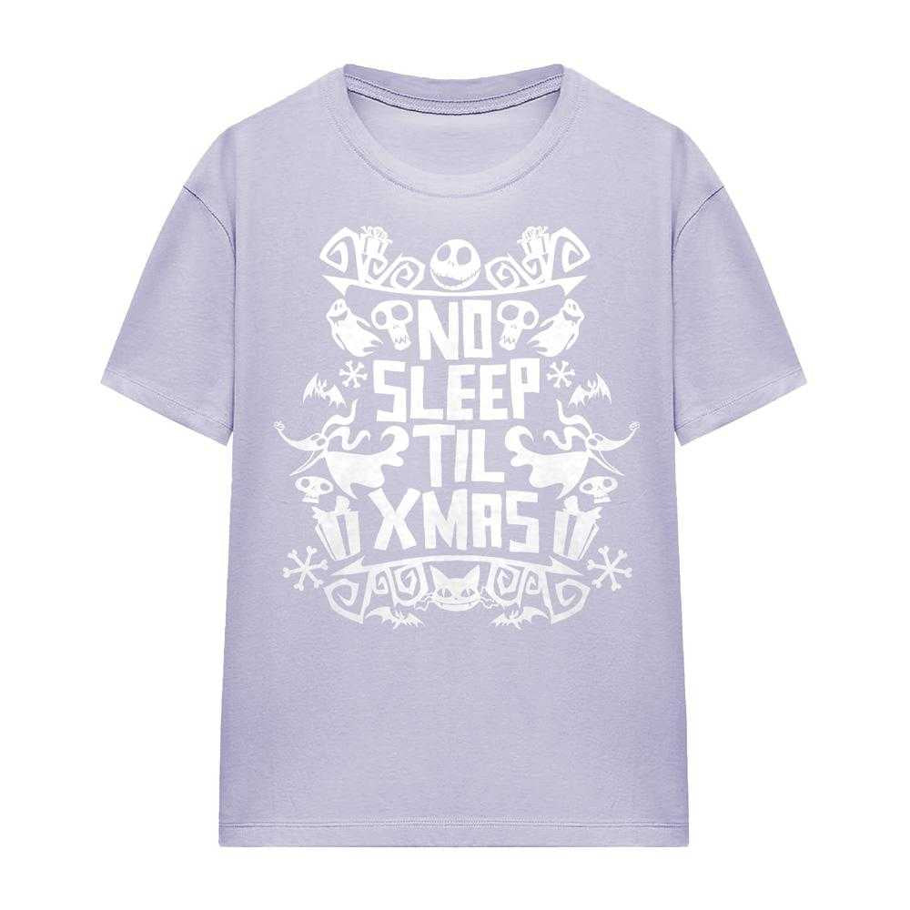 Lavender - Front - The Nightmare Before Christmas Womens-Ladies No Sleep Till Xmas T-Shirt