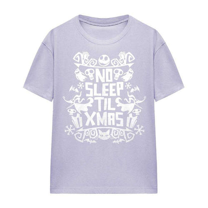 Lavender - Front - The Nightmare Before Christmas Womens-Ladies No Sleep Till Xmas T-Shirt