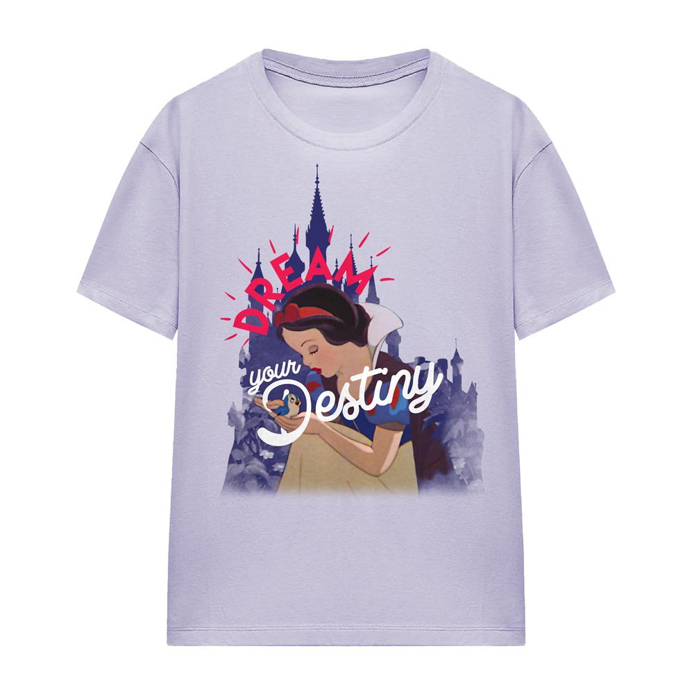Lavender - Side - Snow White Womens-Ladies Dream Your Destiny T-Shirt