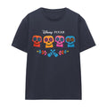 Deep Navy - Side - Coco Womens-Ladies Flower Skull T-Shirt