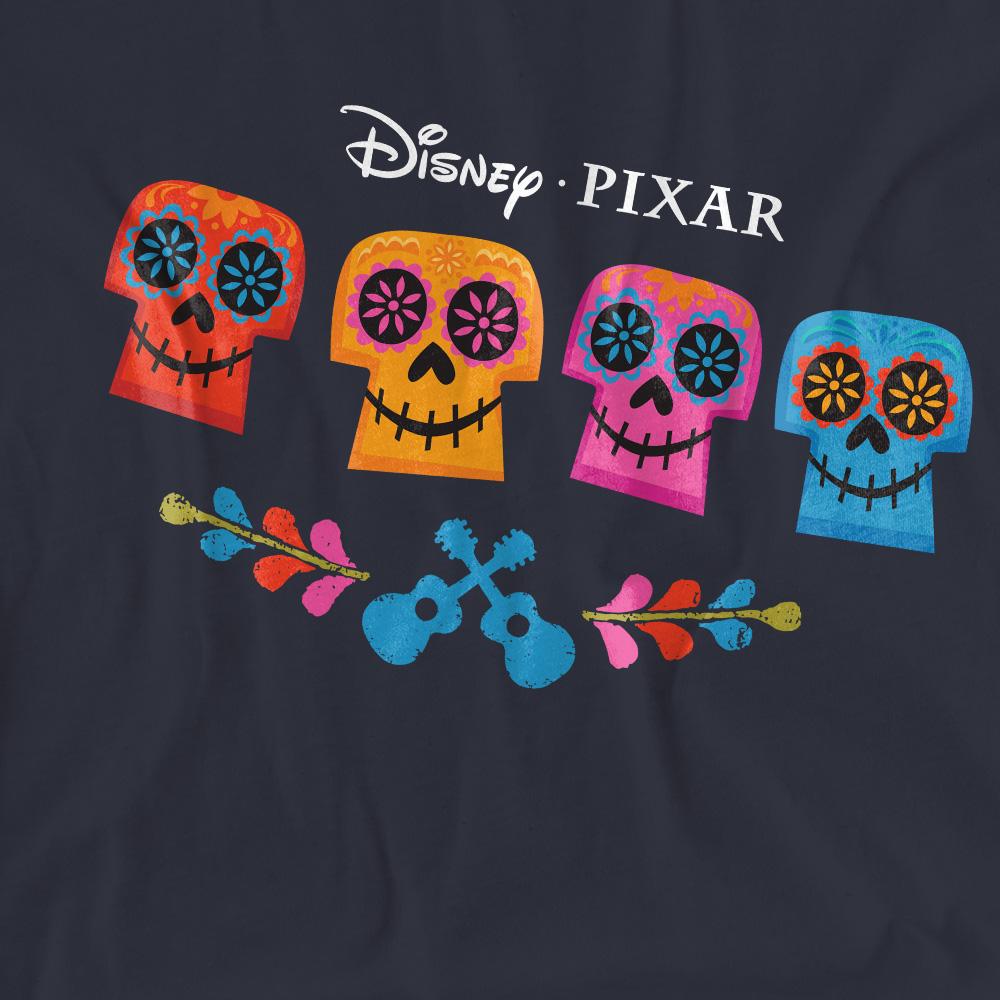 Deep Navy - Pack Shot - Coco Womens-Ladies Flower Skull T-Shirt