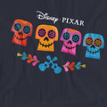 Deep Navy - Pack Shot - Coco Womens-Ladies Flower Skull T-Shirt