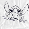 White - Pack Shot - Lilo & Stitch Womens-Ladies Relaxed Sketch T-Shirt