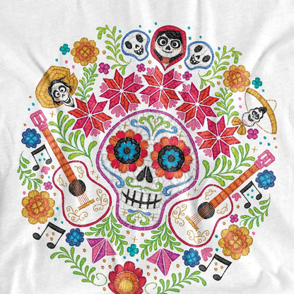 White - Side - Coco Womens-Ladies Ernesto Miguel Hector Day Of The Dead T-Shirt