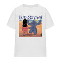 White - Side - Lilo & Stitch Womens-Ladies Into The Sunset T-Shirt