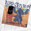 White - Pack Shot - Lilo & Stitch Womens-Ladies Into The Sunset T-Shirt