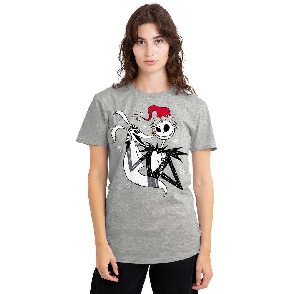 Athletic Heather - Back - The Nightmare Before Christmas Womens-Ladies Jack Skellington Heather T-Shirt