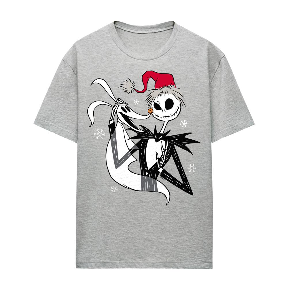 Athletic Heather - Front - The Nightmare Before Christmas Womens-Ladies Jack Skellington Heather T-Shirt