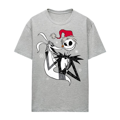 Athletic Heather - Front - The Nightmare Before Christmas Womens-Ladies Jack Skellington Heather T-Shirt