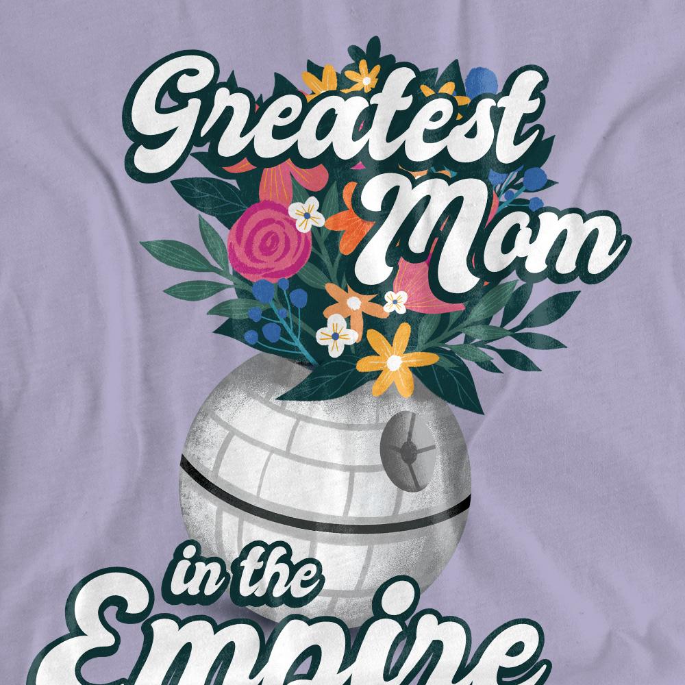 Lavender - Pack Shot - Star Wars Womens-Ladies Greatest Mom In The Empire Mothers Day T-Shirt
