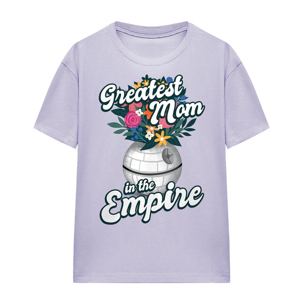 Lavender - Front - Star Wars Womens-Ladies Greatest Mom In The Empire Mothers Day T-Shirt