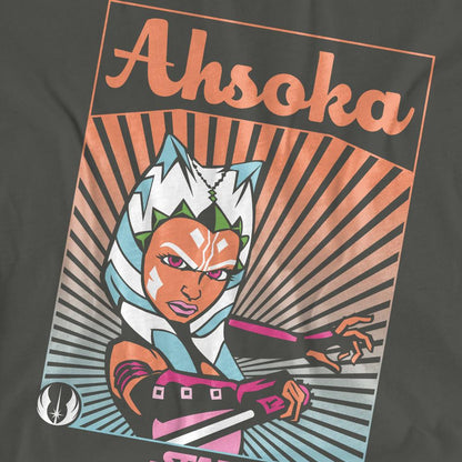 Charcoal - Side - Star Wars Womens-Ladies Ahsoka Rays T-Shirt