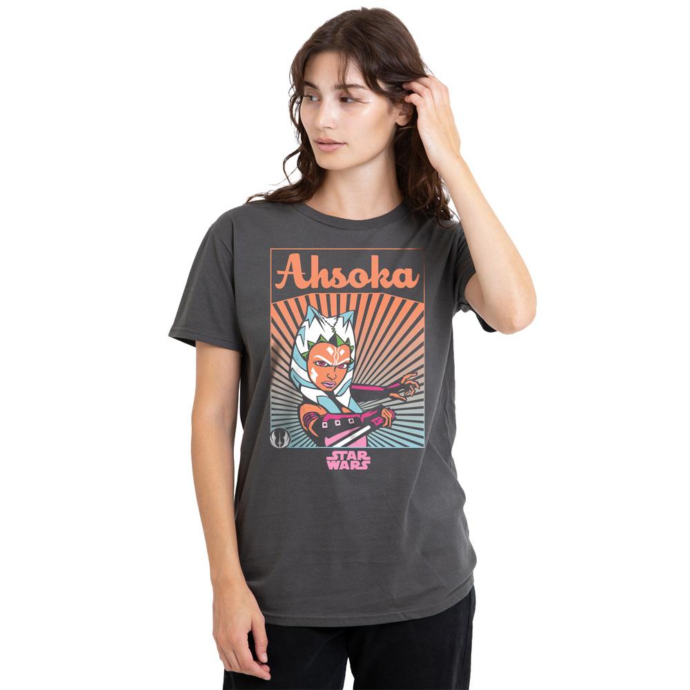 Charcoal - Lifestyle - Star Wars Womens-Ladies Ahsoka Rays T-Shirt