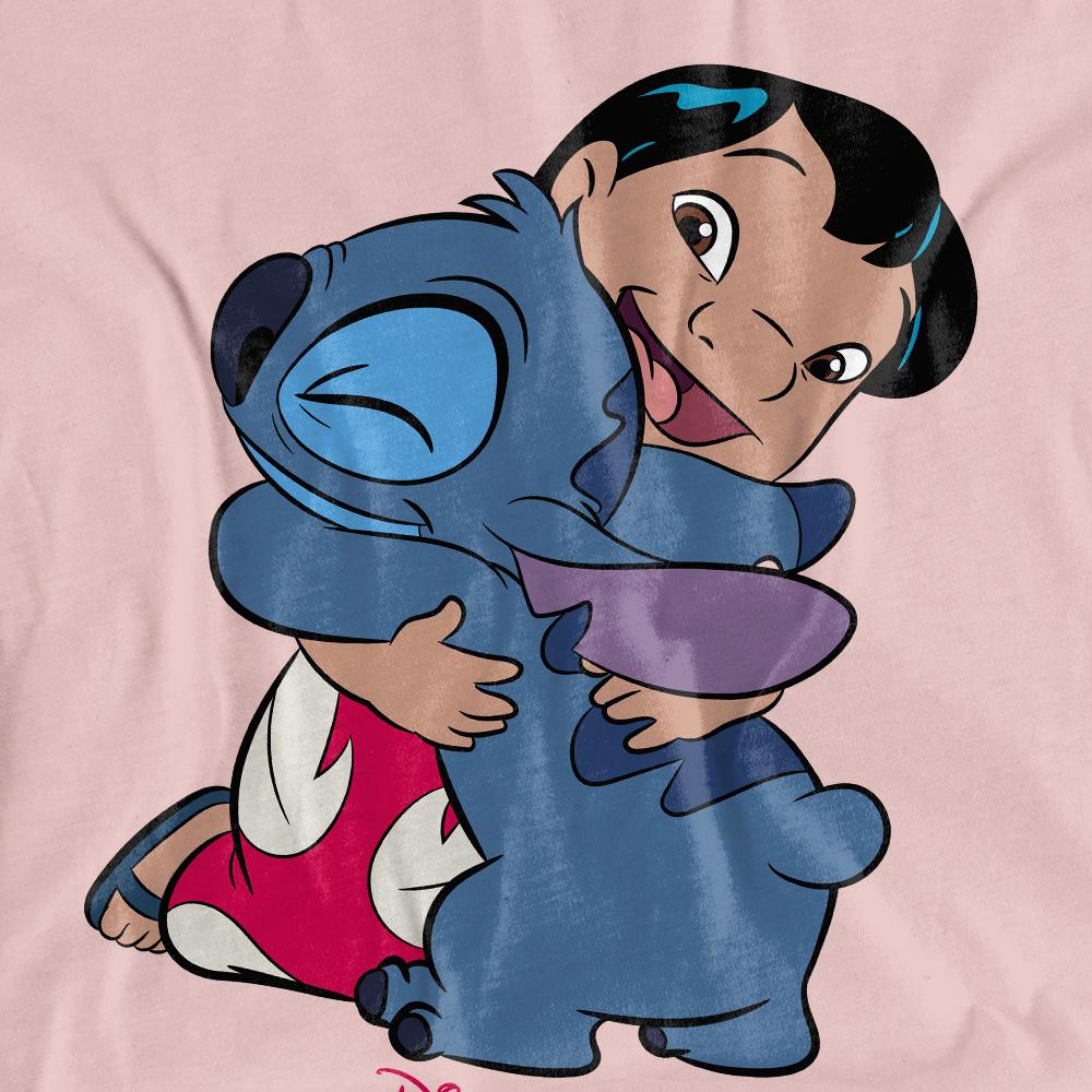 Pink - Pack Shot - Lilo & Stitch Womens-Ladies Hug 90s T-Shirt