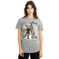 Athletic Heather - Back - Frozen Womens-Ladies Snow Bros Sven & Kristoff Heather T-Shirt