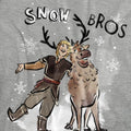 Athletic Heather - Pack Shot - Frozen Womens-Ladies Snow Bros Sven & Kristoff Heather T-Shirt