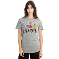 Athletic Heather - Back - Cinderella Womens-Ladies Team Dream Jaq And Gus Heather T-Shirt