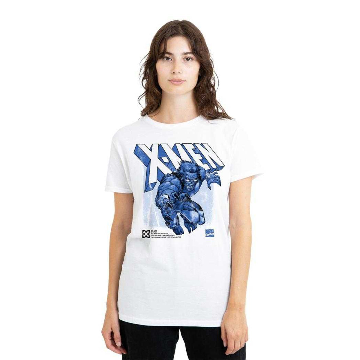 White - Lifestyle - X-Men Womens-Ladies Beast T-Shirt