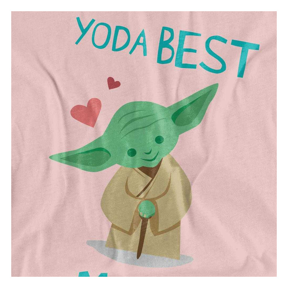 Pink - Side - Star Wars Womens-Ladies Best Mum Yoda Mothers Day T-Shirt