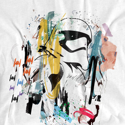 White - Pack Shot - Star Wars Womens-Ladies Stormtrooper Abstract T-Shirt
