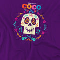 Purple - Side - Coco Girls Flower Skull T-Shirt