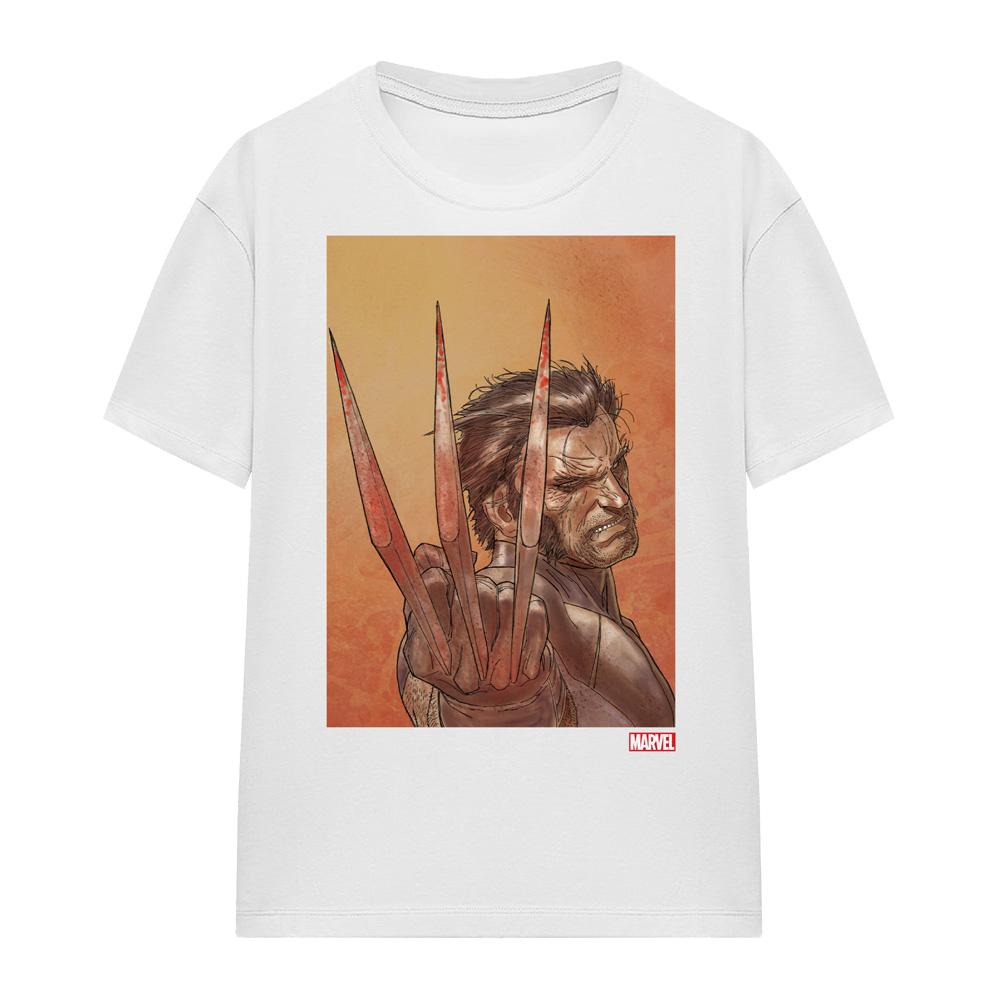 White - Side - X-Men Womens-Ladies Ready Wolverine T-Shirt