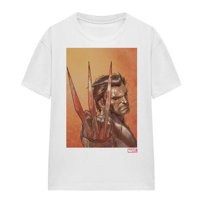 White - Side - X-Men Womens-Ladies Ready Wolverine T-Shirt