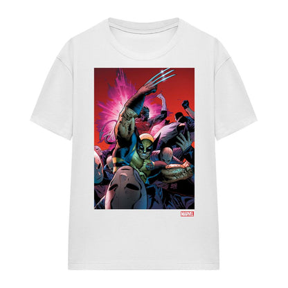White - Side - X-Men Womens-Ladies Wolverine Nightcrawler T-Shirt
