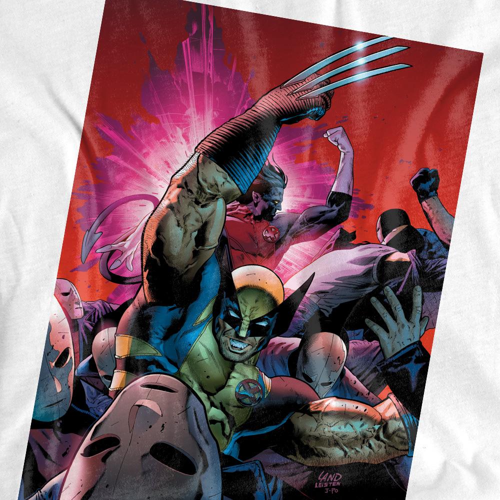 White - Pack Shot - X-Men Womens-Ladies Wolverine Nightcrawler T-Shirt