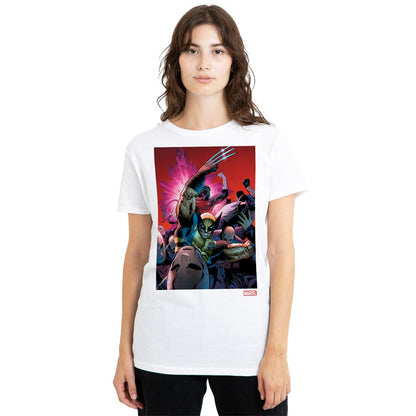 White - Front - X-Men Womens-Ladies Wolverine Nightcrawler T-Shirt
