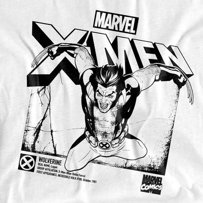 White - Pack Shot - X-Men Womens-Ladies Wolverine Jump T-Shirt