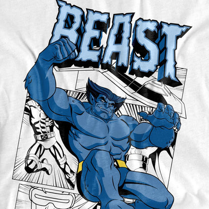 White - Pack Shot - X-Men Womens-Ladies Beast Comic T-Shirt
