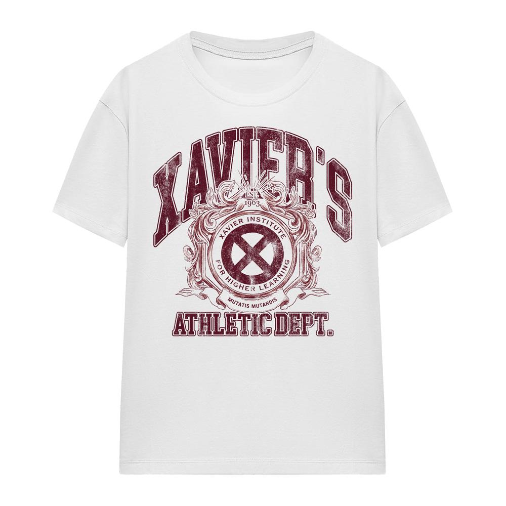 White - Side - X-Men Womens-Ladies Athletic Dept Professor X T-Shirt