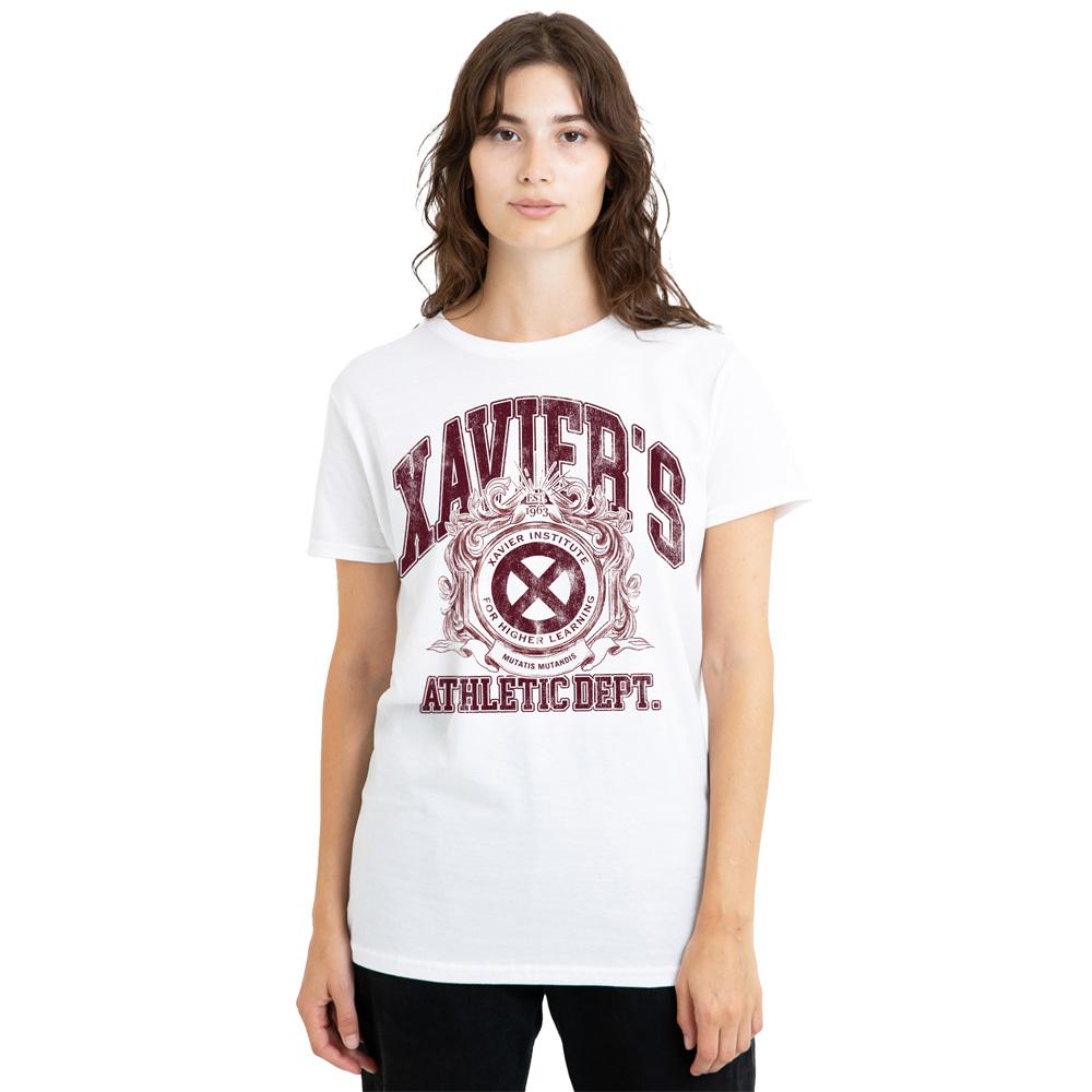 White - Front - X-Men Womens-Ladies Athletic Dept Professor X T-Shirt