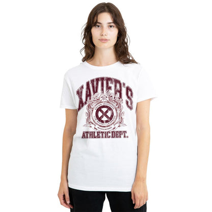 White - Front - X-Men Womens-Ladies Athletic Dept Professor X T-Shirt