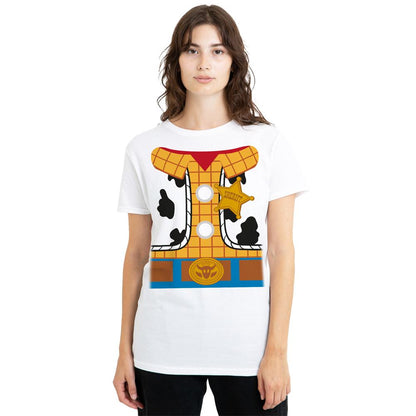 White - Lifestyle - Toy Story Womens-Ladies Woody Costume T-Shirt