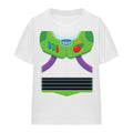 White - Side - Toy Story Womens-Ladies Buzz Lightyear Costume T-Shirt
