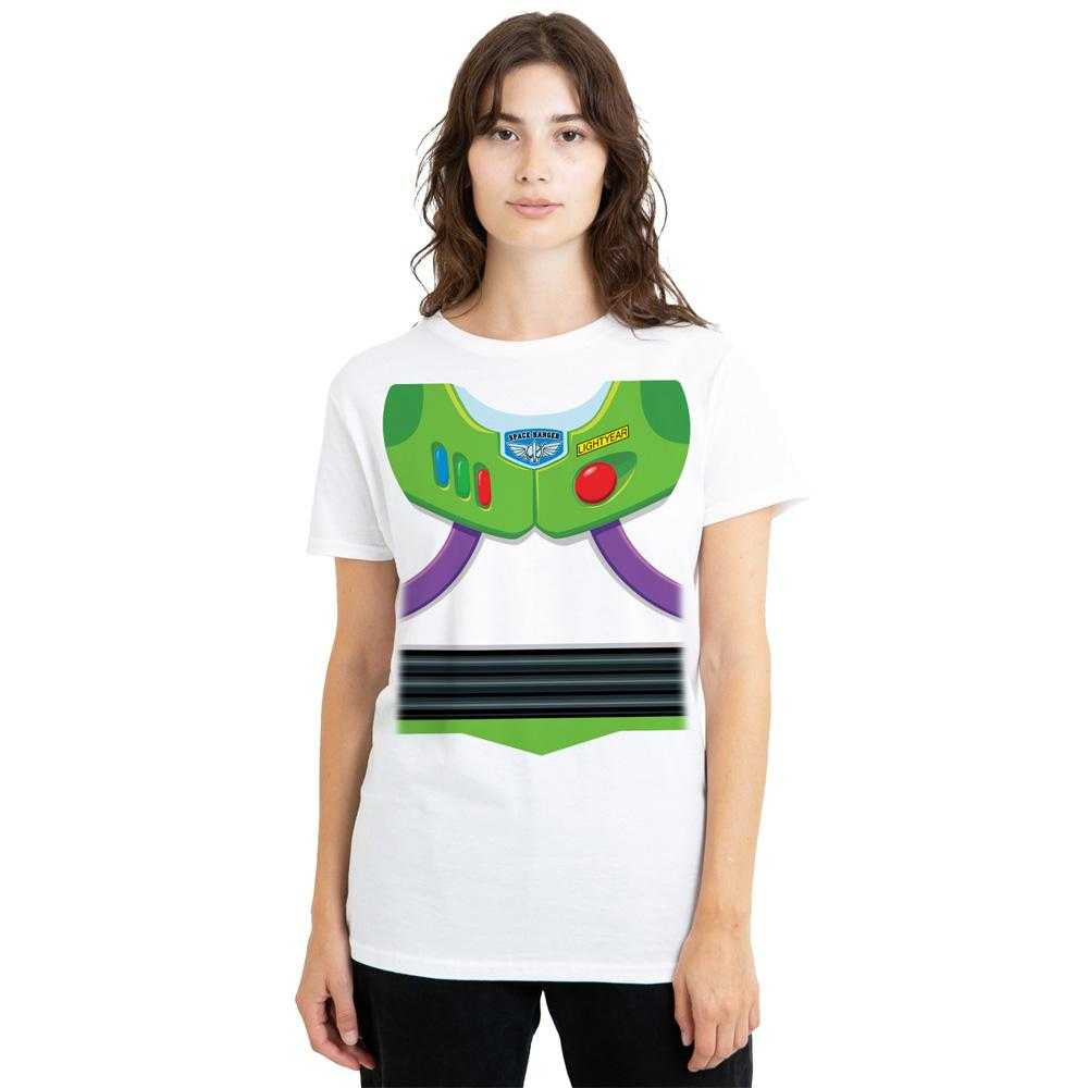 White - Lifestyle - Toy Story Womens-Ladies Buzz Lightyear Costume T-Shirt