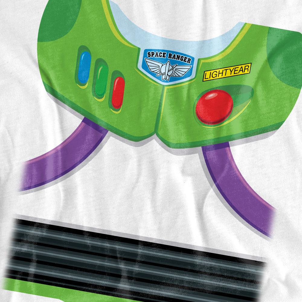 White - Pack Shot - Toy Story Womens-Ladies Buzz Lightyear Costume T-Shirt