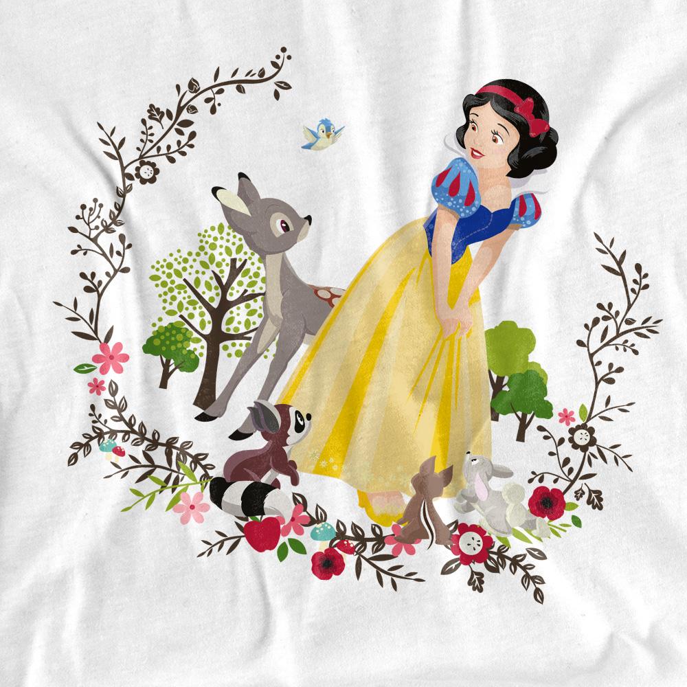 White - Pack Shot - Snow White Womens-Ladies Forest Friends T-Shirt