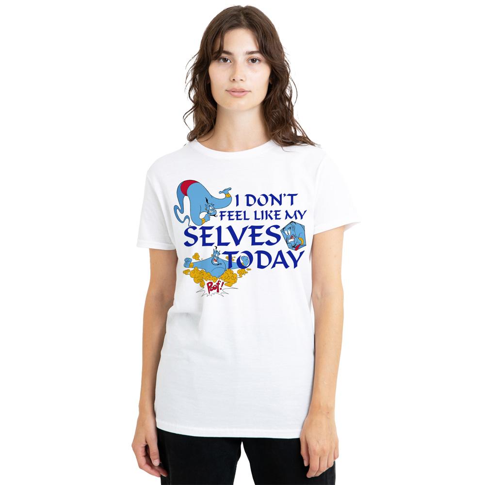 White - Front - Aladdin Womens-Ladies I Don´t Feel Like My Selves Today Genie T-Shirt