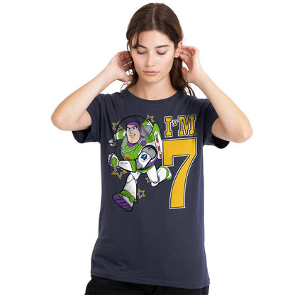 Deep Navy - Back - Toy Story Mens I´m 7 T-Shirt