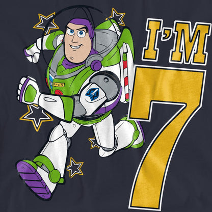 Deep Navy - Pack Shot - Toy Story Mens I´m 7 T-Shirt